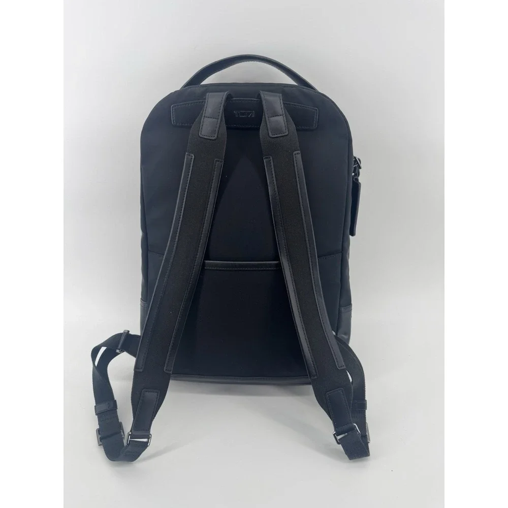 Tumi Harrison Bates Backpack Laptop Carry Bag Nylon Leather Black